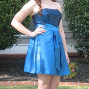 Aidan Mattox Blue Cocktail Dress
